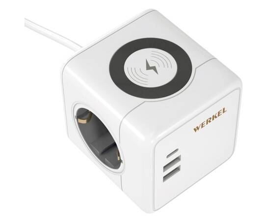 Розеточный блок 3-местный + 3 USB + беспроводная зарядка Werkel 4690389204265 W6513501 a066454