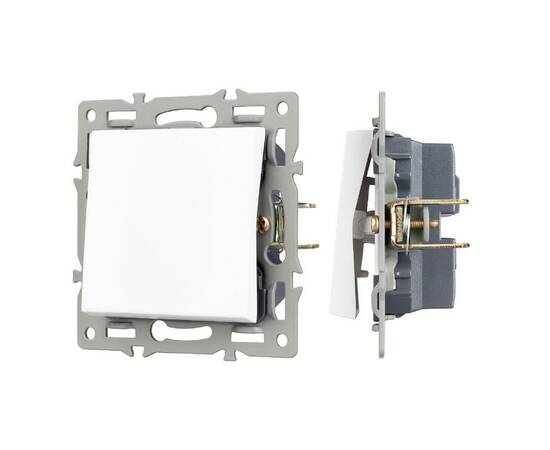 Механизм выключателя одноклавишный непроходной Arlight SWT-MK01-PL-WH (250V, 16A) 043710