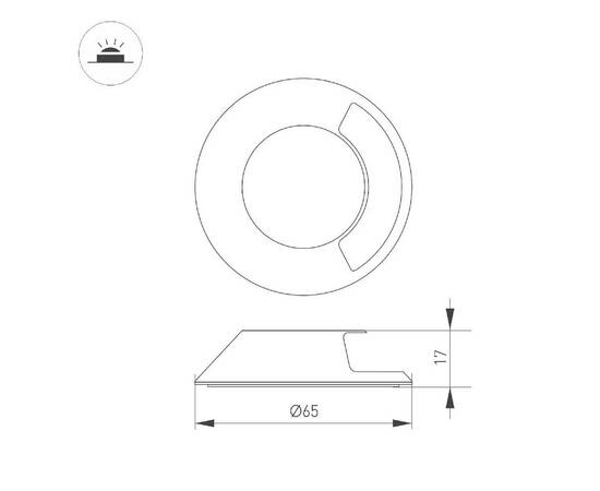 Накладка Arlight ART-DECK-CAP-LID1-R65 (SL, STEEL) 045349, изображение 4
