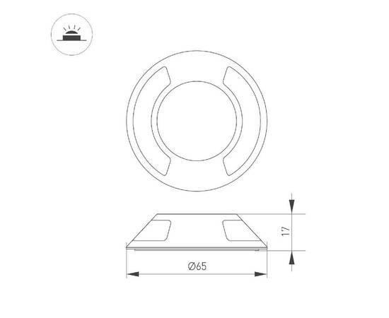 Накладка Arlight ART-DECK-CAP-LID2-R65 (SL, STEEL) 045350, изображение 4