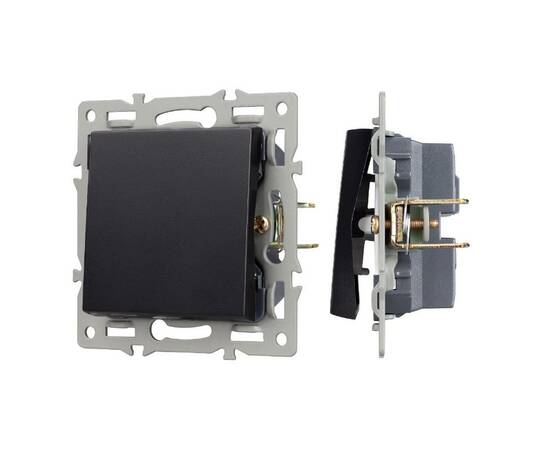 Механизм выключателя одноклавишный непроходной Arlight SWT-MK01-PL-BK (250V, 16A) 043711