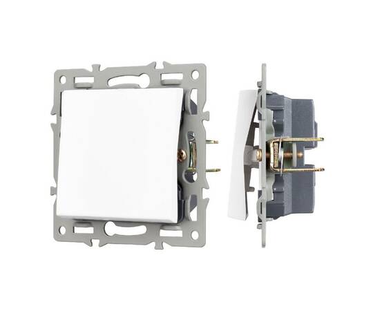 Механизм выключателя одноклавишный проходной Arlight SWT-MKP1-PL-WH (250V, 16A) 043714