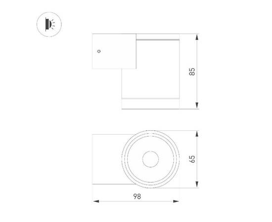 Уличный настенный светильник Arlight LGD-RAY-WALL-R65-9W Day4000 (GR, 23 deg, 230V) 044852, изображение 2