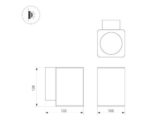 Уличный настенный светильник Arlight LGD-EVO-WALL-S100x100-12W Day4000 (GR, 44 deg, 230V) 046187, изображение 5