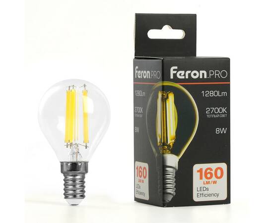 Лампа светодиодная Feron LB-1708 E14 8W 2700K 51259, изображение 9