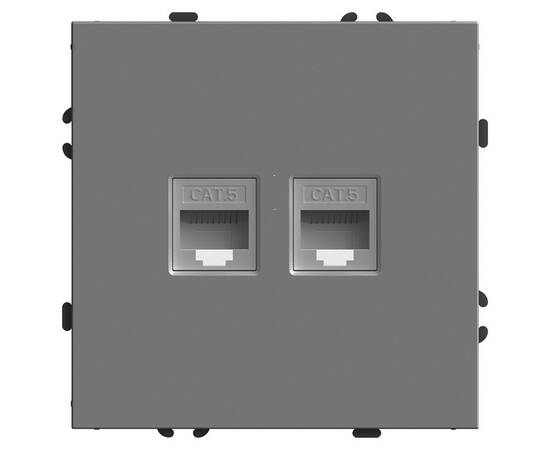 Розетка компьютерная 2-местная RJ-45 Stekker Эмили RST00-5111-10 49952