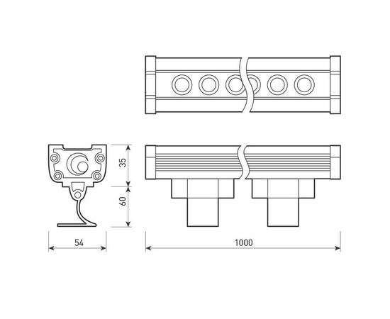 Линейный прожектор Arlight AR-LINE-1000-36W Warm (GR, 30 deg, 230V) 024306(1), изображение 2