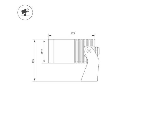 Прожектор Arlight KT-WATER-R59-15W RGBW (SL, 40 deg, 12V) 038174, изображение 2