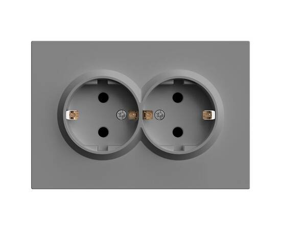 Розетка 2-местная с защитной шторкой Stekker Эмили RST16-5114-10 49960
