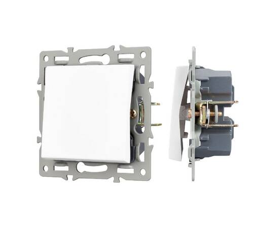 Механизм выключателя одноклавишный перекрестный  Arlight SWT-MKX1-PL-WH (250V, 16A) 043718