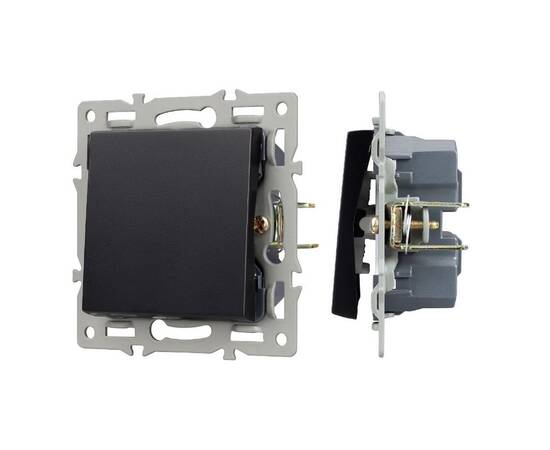 Механизм выключателя одноклавишный перекрестный  Arlight SWT-MKX1-PL-BK (250V, 16A) 043719