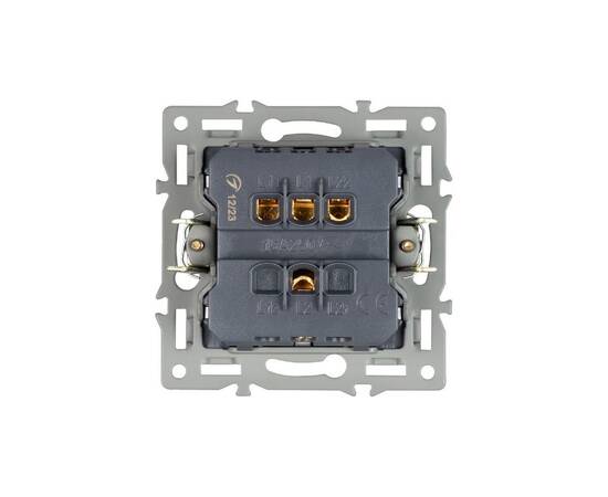 Механизм выключателя двухклавишный непроходной Arlight SWT-MK02-PL-BK (250V, 16A) 043725, изображение 2