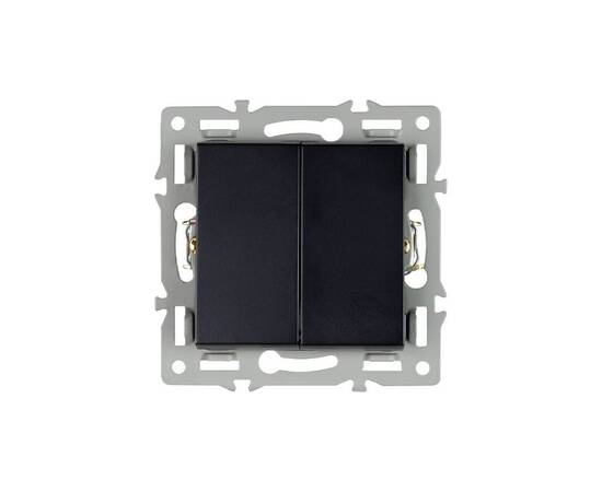 Механизм выключателя двухклавишный непроходной Arlight SWT-MK02-PL-BK (250V, 16A) 043725, изображение 3