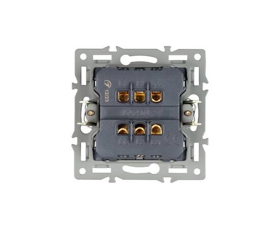 Механизм выключателя двухклавишный проходной Arlight SWT-MKP2-PL-WH (250V, 16A) 043727, изображение 3