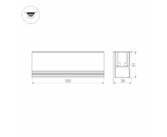 Грунтовый светильник Arlight ART-LUMILINE-3351-500-12W Day4000 024945(2), изображение 3