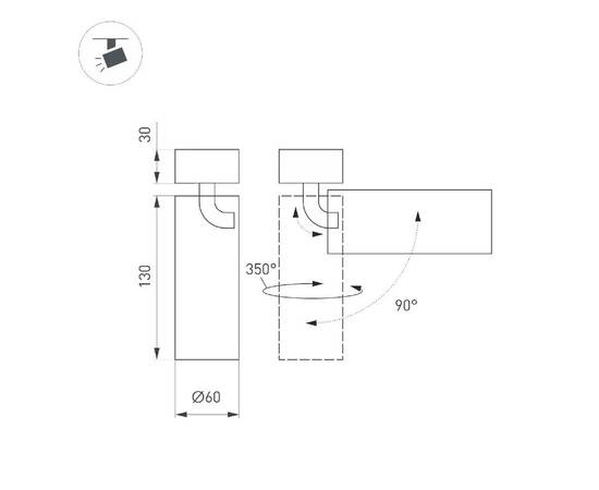 Спот Arlight SP-GABI-SURFACE-FLAP-R60-12W Day4000 052347, изображение 2