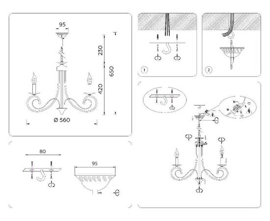 Подвесная люстра Ambrella Light Modern TR9606, изображение 4