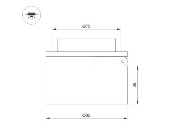 Встраиваемый спот Arlight LGD-POT-BUILT-R85-12W Day4000 (WH, 100 deg, 230V) 045781, изображение 2