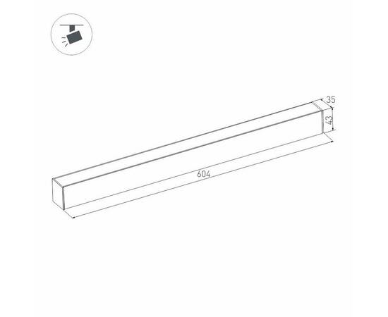 Трековый магнитный светильник Arlight MAG-FLAT-45-L605-18W Warm3000 (BK, 100 deg, 24V, DALI) 046584, изображение 4