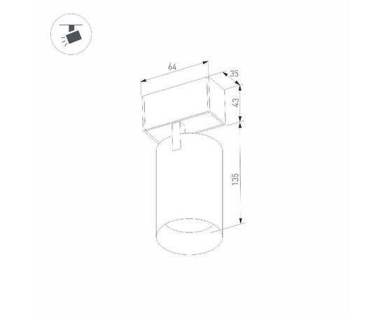 Трековый магнитный светильник Arlight MAG-SPOT-45-R85-12W Day4000 (BK, 36 deg, 24V, DALI) 046592, изображение 5