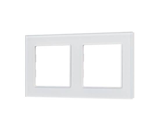 Рамка двухместная Arlight FRM-GLARE-GS-2-WH 043796