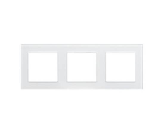 Рамка трехместная Arlight FRM-GLARE-GS-3-WH 043799, изображение 2