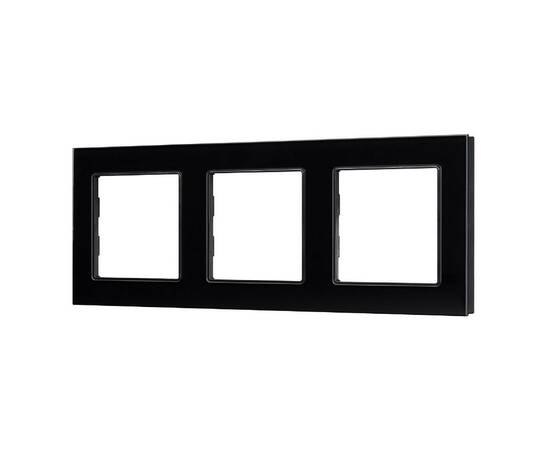 Рамка трехместная Arlight FRM-GLARE-GS-3-BK 043800