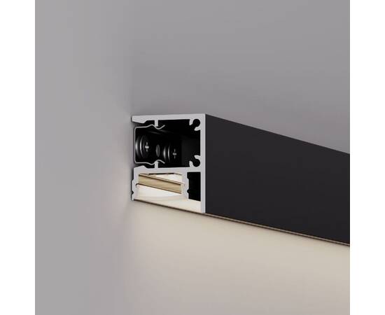 Алюминиевый профиль Arlight WALL-2228-2000 ANOD BLACK 050488, изображение 4