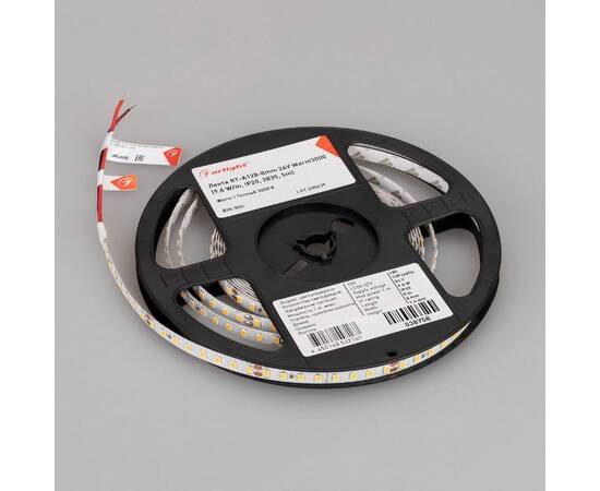 Светодиодная лента Arlight RT-A128-8mm 24V Warm3000 (10 W/m, IP20, 5m) 038758(1), изображение 3