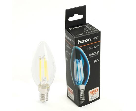 Лампа светодиодная Feron LB-1208 E14 8W 6400K 51249