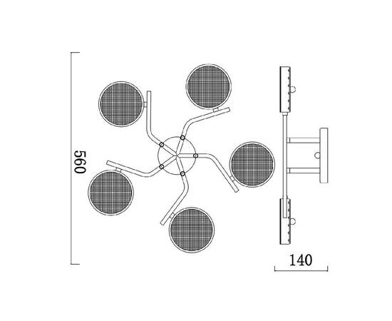 Потолочная люстра Escada Starlight 10273/5LED, изображение 4