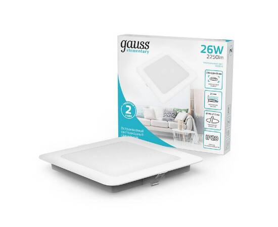 Встраиваемый светильник Gauss Elementary Downlight 998520224