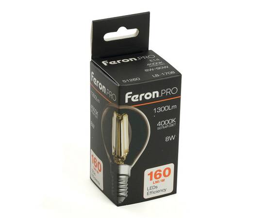 Лампа светодиодная Feron LB-1708 E14 8W 4000K 51260, изображение 8