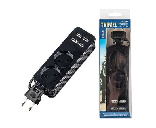 Удлинитель Uniel S-CT2-1,5U BLACK UL-00011135