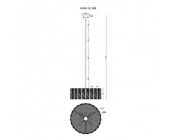 Подвесная люстра iLamp Panorama D4688-50 MBK, изображение 2