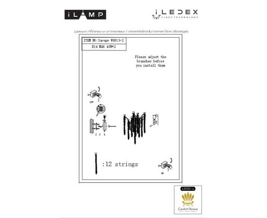 Настенный светильник iLamp Savage W8813-2 GD, изображение 3