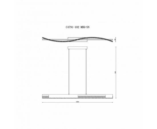 Подвесной светильник iLedex Scorpio C4791-102 MBK+BN, изображение 2