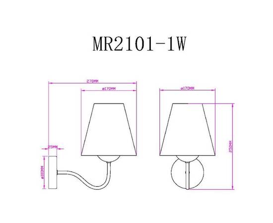 Бра Myfar Charlotte MR2101-1W, изображение 7