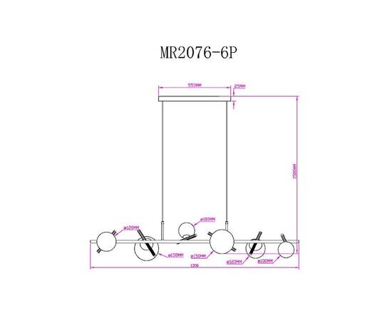 Подвесная люстра Myfar Francis MR2076-6P, изображение 6