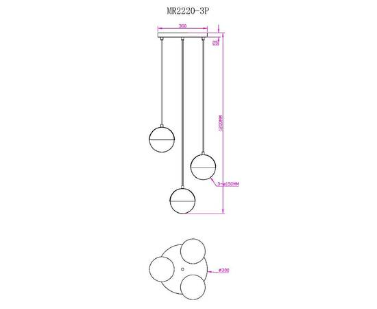 Подвесная люстра Myfar Loreen MR2220-3P, изображение 8