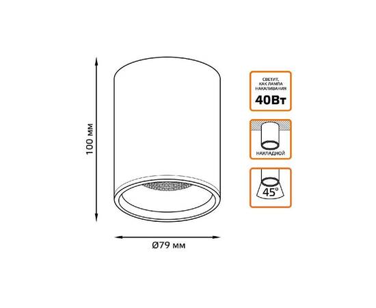 Накладной светильник Gauss HD HD030, изображение 5