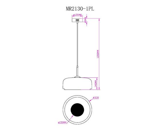 Подвесной светильник Myfar Charlie MR2130-1PL, изображение 8