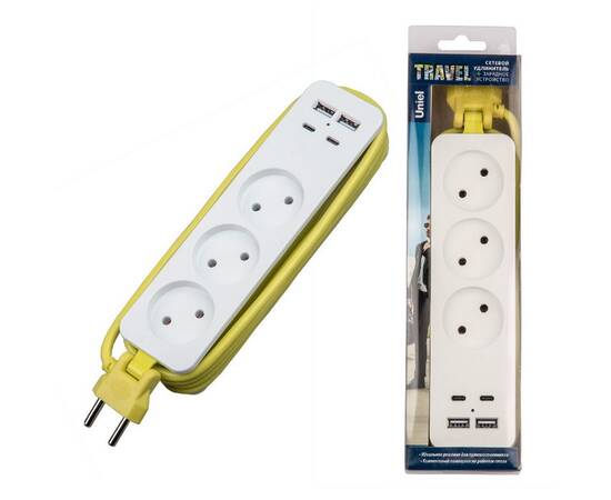 Удлинитель Uniel S-CT3-1,8UC WHITE/GREEN UL-00011138