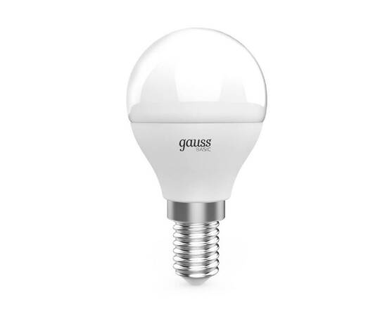 Лампа светодиодная Gauss Basic E14 5,5W 4100K 10531252T, изображение 2