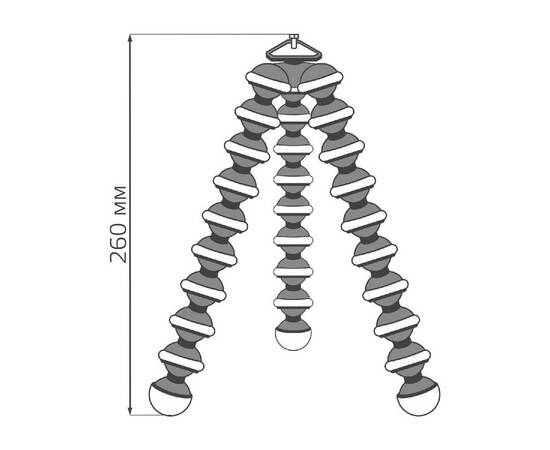 Гибкая тренога для установки кольцевого светильника Gauss RL101, изображение 8