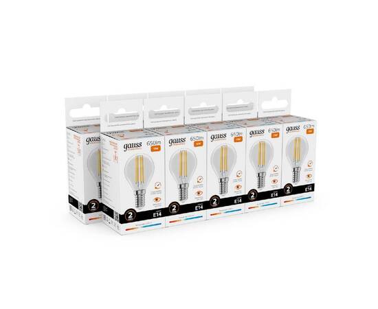 Лампа светодиодная Gauss Filament Elementary E14 10W 2700K 52110, изображение 3
