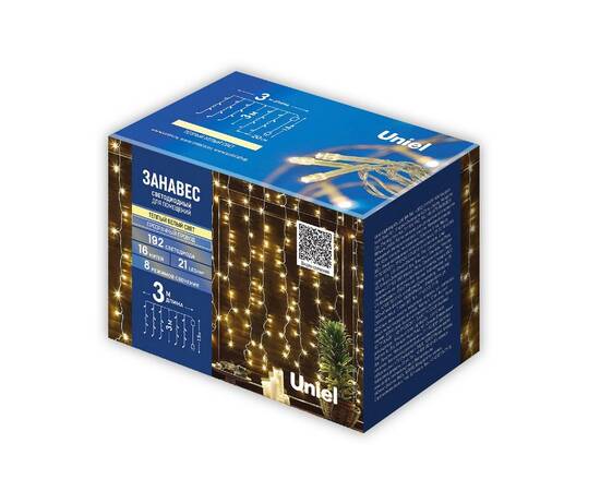 Гирлянда Занавес Uniel ULD-C3030-192/DTA WARM WHITE IP20 UL-00012096, изображение 12