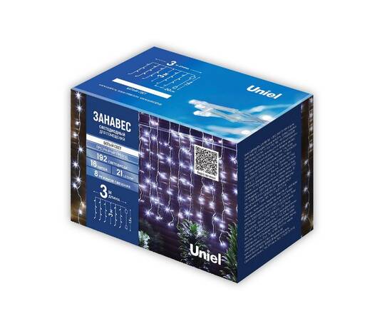Гирлянда Занавес Uniel ULD-C3030-192/DTA WHITE IP20 UL-00012097, изображение 12