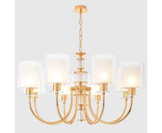 Подвесная люстра Crystal Lux ELENA SP8 GOLD