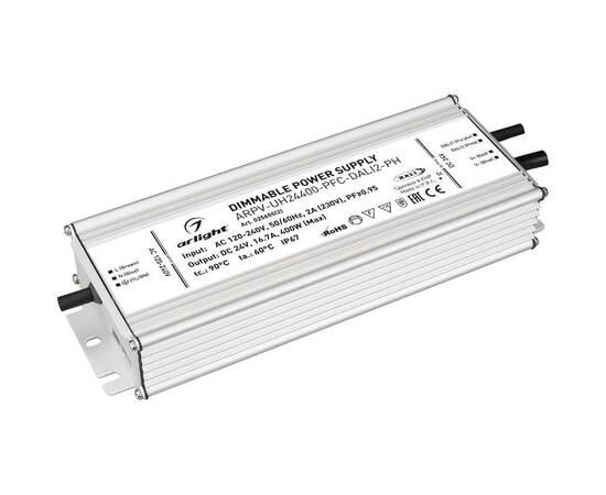 Блок питания Arlight ARPV-UH24400-PFC-DALI2-PH (24V, 16.7A, 400W, IP67) 025655(2)